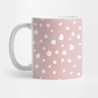 Pink Dalmatian Spots, Dalmatian Dots, Dotted Print Mug